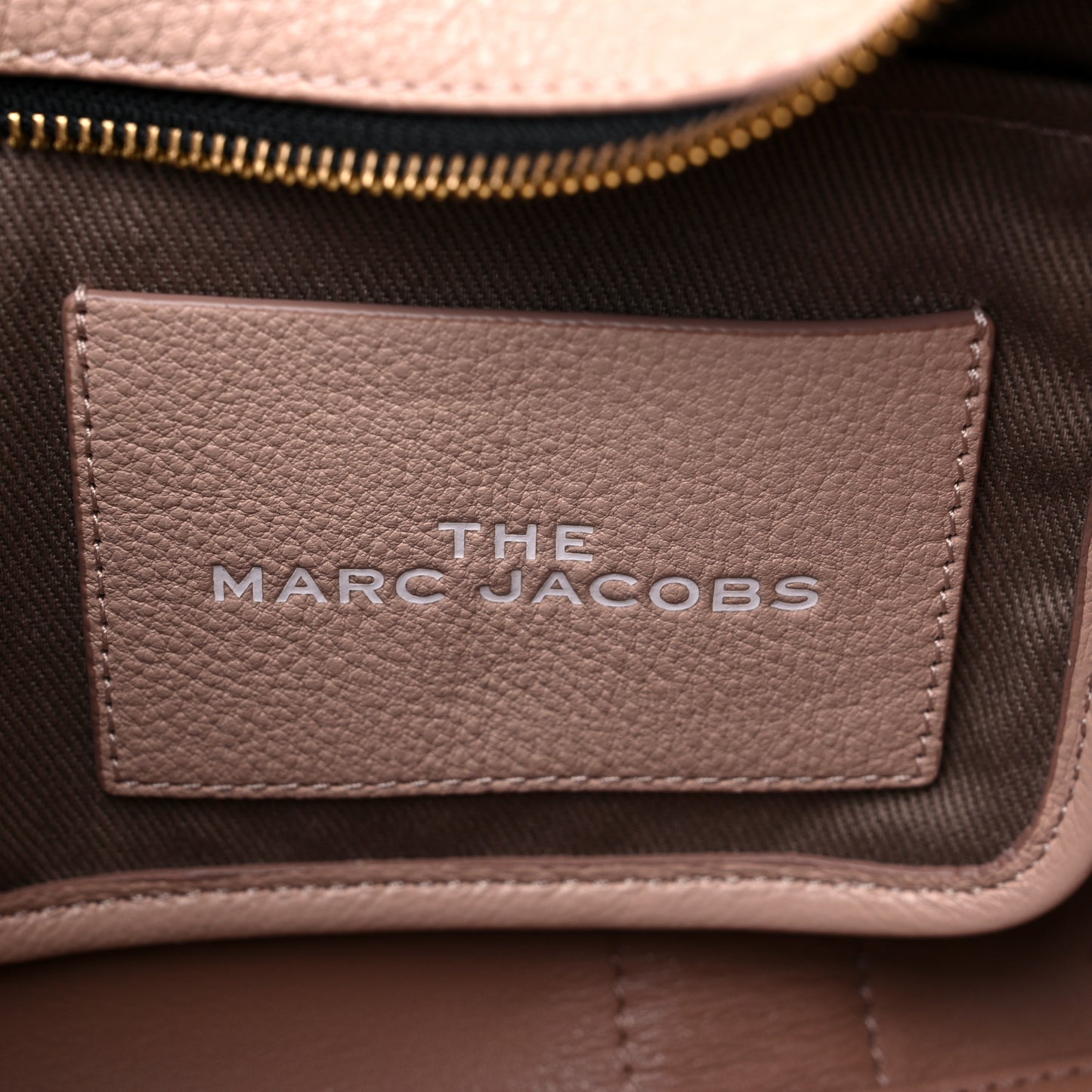 Grained Calfskin Small The Tote Bag Taupe