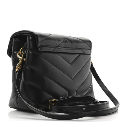 Saint Laurent Calfskin Y Quilted Monogram Toy Loulou Crossbody Bag Black 3 of 10