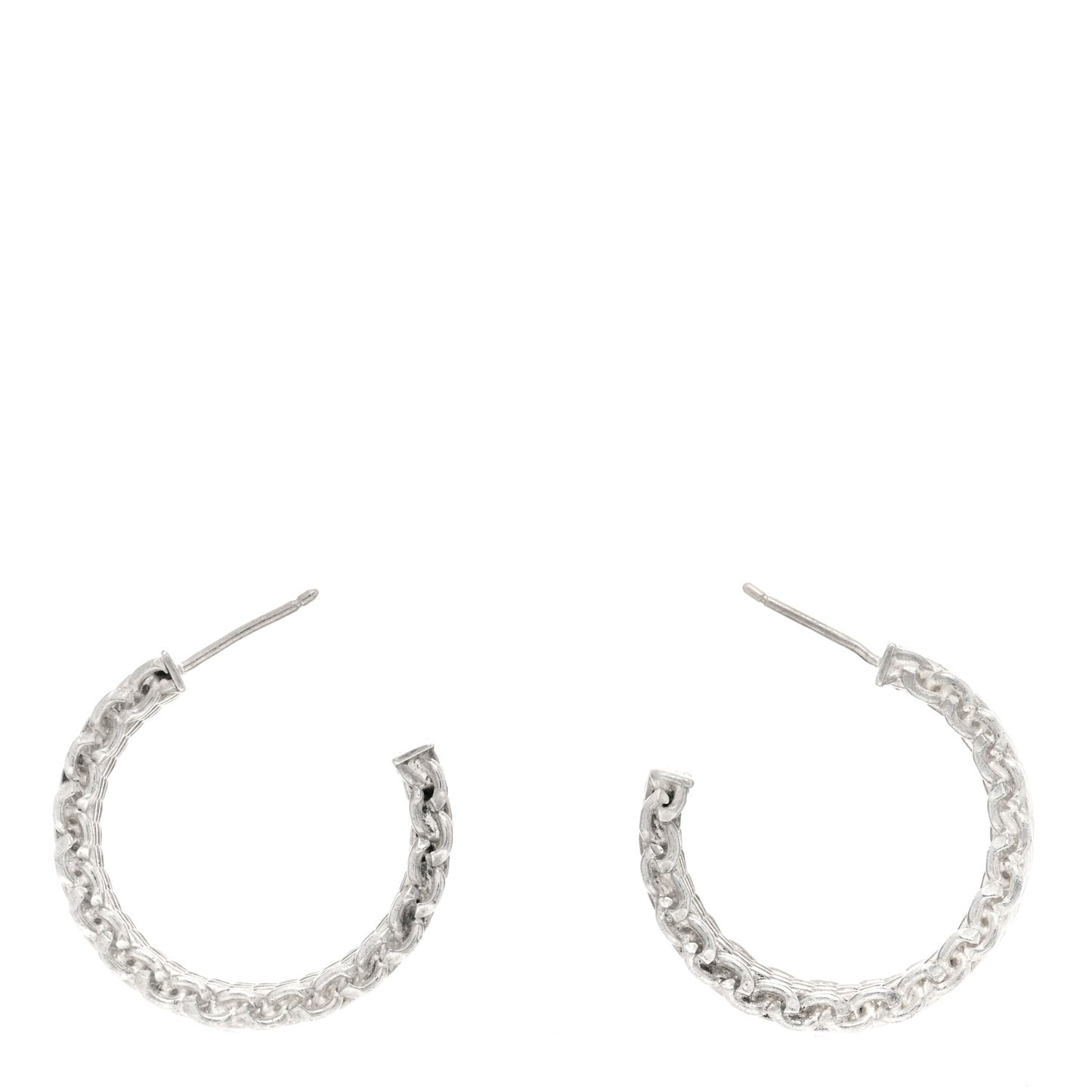 Sterling Silver Wide Somerset Hoop Earrings