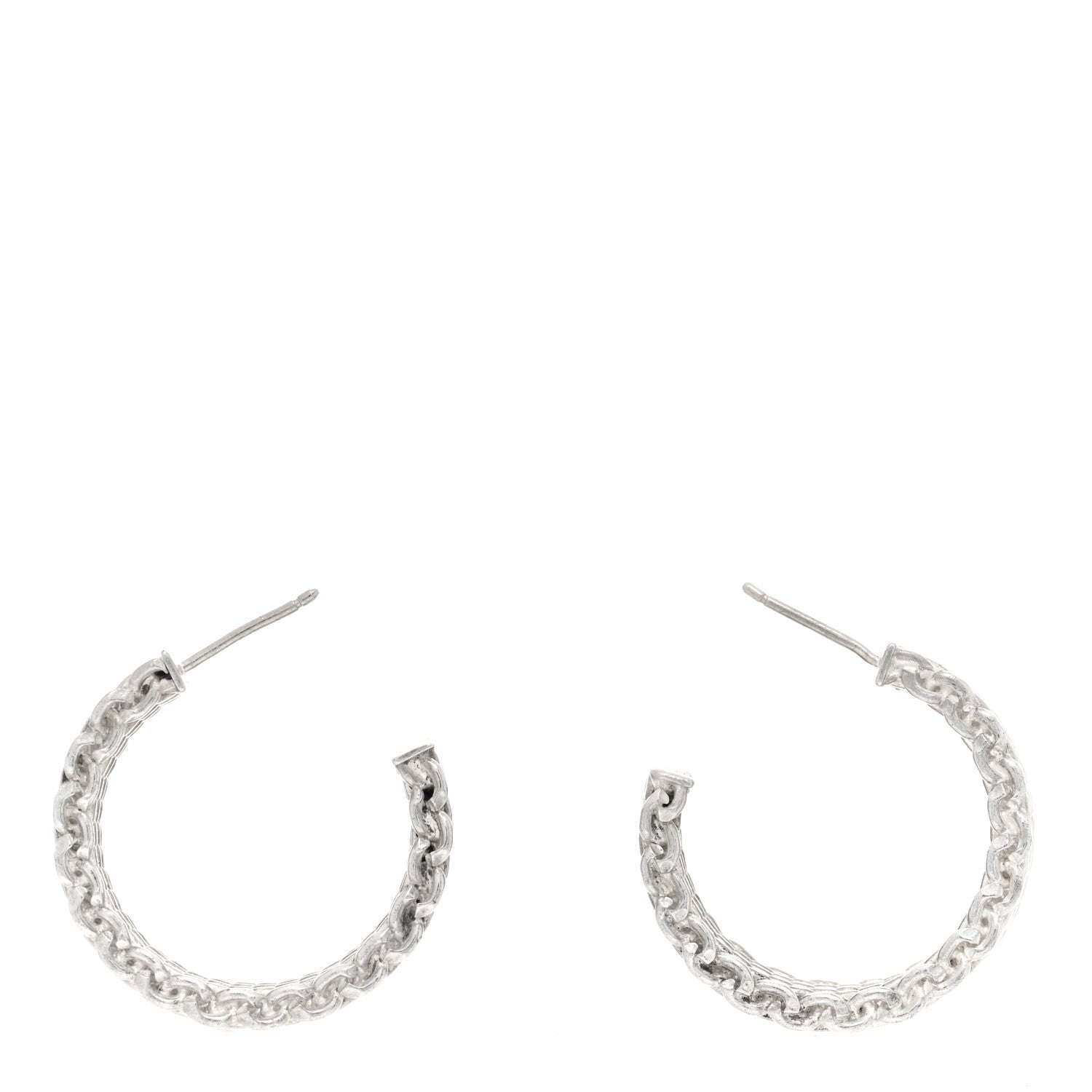 Tiffany Sterling Silver Wide Somerset Hoop Earrings 3 of 4