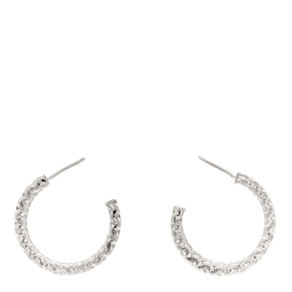 Tiffany Sterling Silver Wide Somerset Hoop Earrings 3 of 4