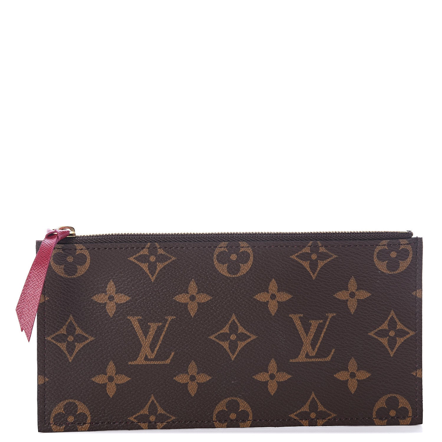 Louis Vuitton Monogram Felicie Chain Wallet Zippered Insert Fuchsia 1 of 5