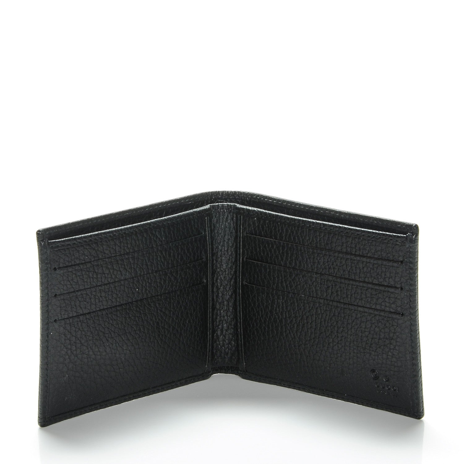Gucci Denim Monogram Bi-Fold Wallet Black 5 of 8