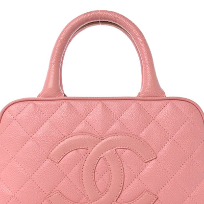 Chanel Caviar Quilted Small Bowler Pink 8 of 15