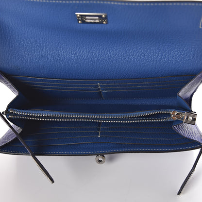 Hermes Epsom Kelly Longue Wallet Bleu Electrique Cobalt 5 of 13