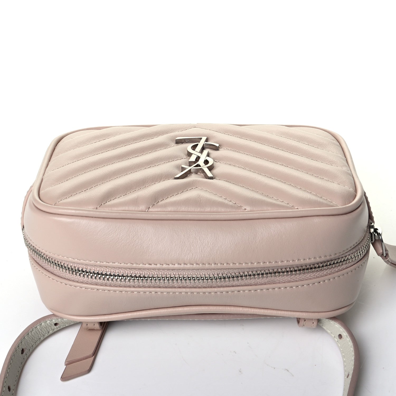 Saint Laurent Calfskin Matelasse Monogram Lou Belt Bag Marble Pink 7 of 7