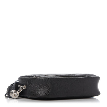 Saint Laurent Grain De Poudre Matelasse Monogram Mini Lou Camera Bag Black 4 of 10