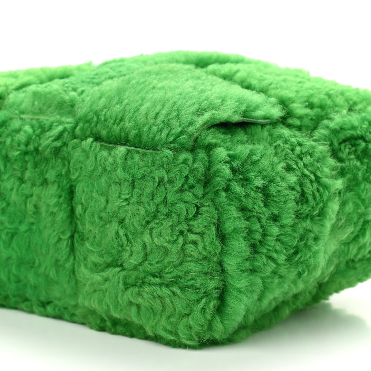 Shearling Small Intrecciato Arco Tote Parakeet