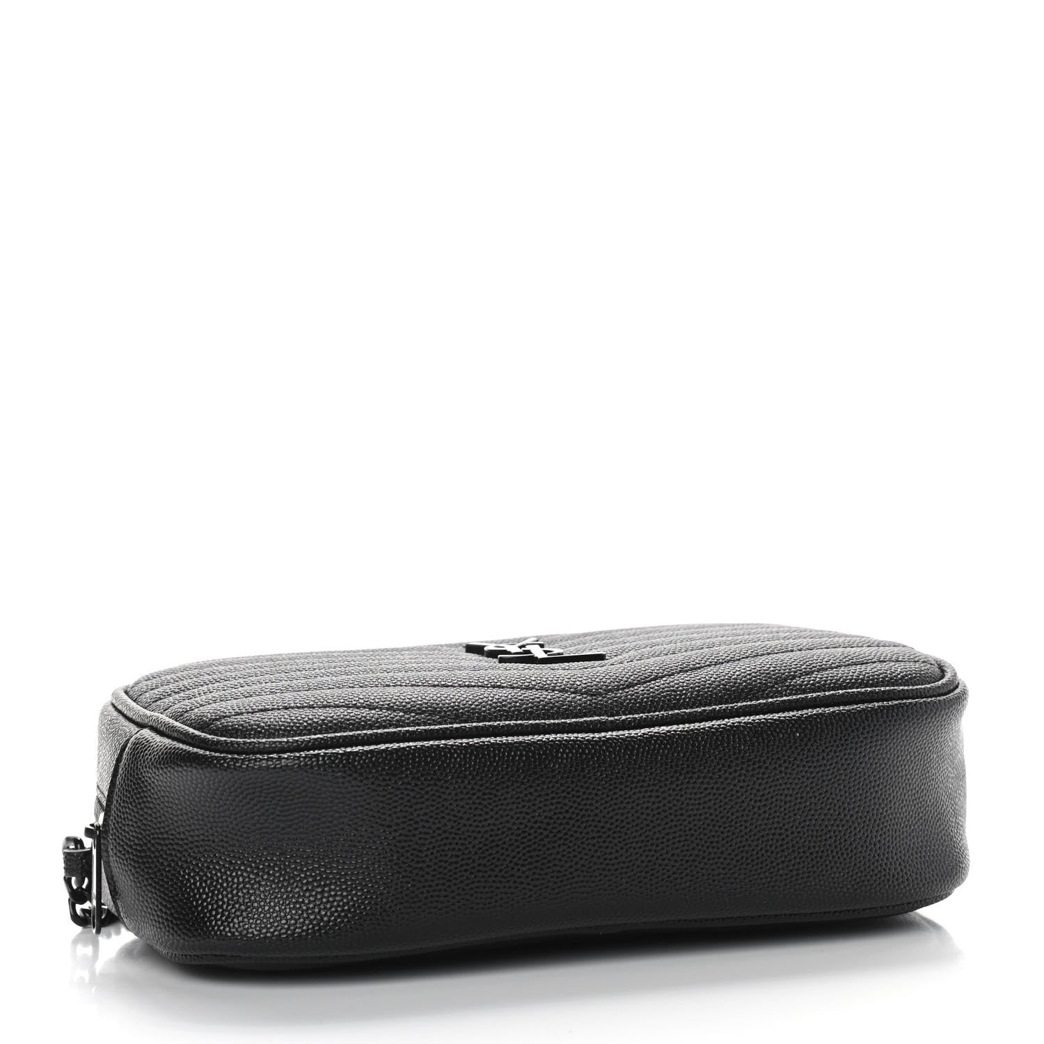 Saint Laurent Grain De Poudre Matelasse Monogram Mini Lou Camera Bag Black 4 of 9