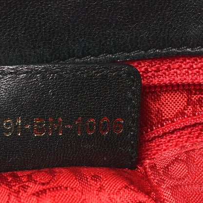 Christian Dior Lambskin Cannage Flap Bag Black 7 of 10