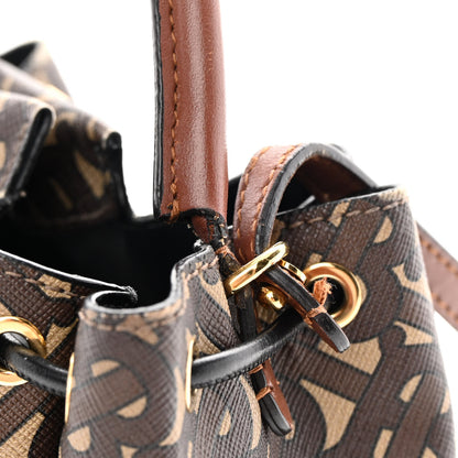 Burberry E-canvas Monogram TB Bucket Bag Bridle Brown 19 of 23