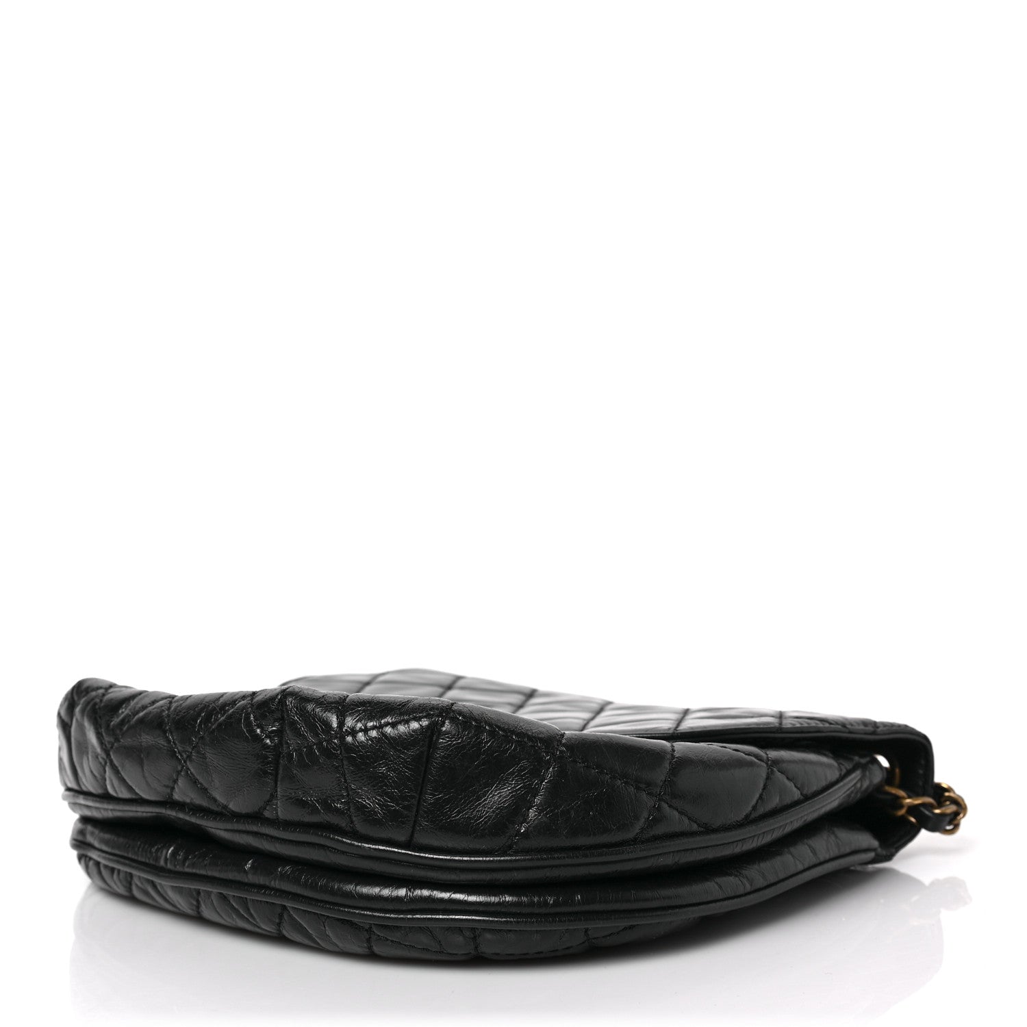 Chanel Glazed Calfskin Quilted Medium Bubble CC Flap Black 8 of 8