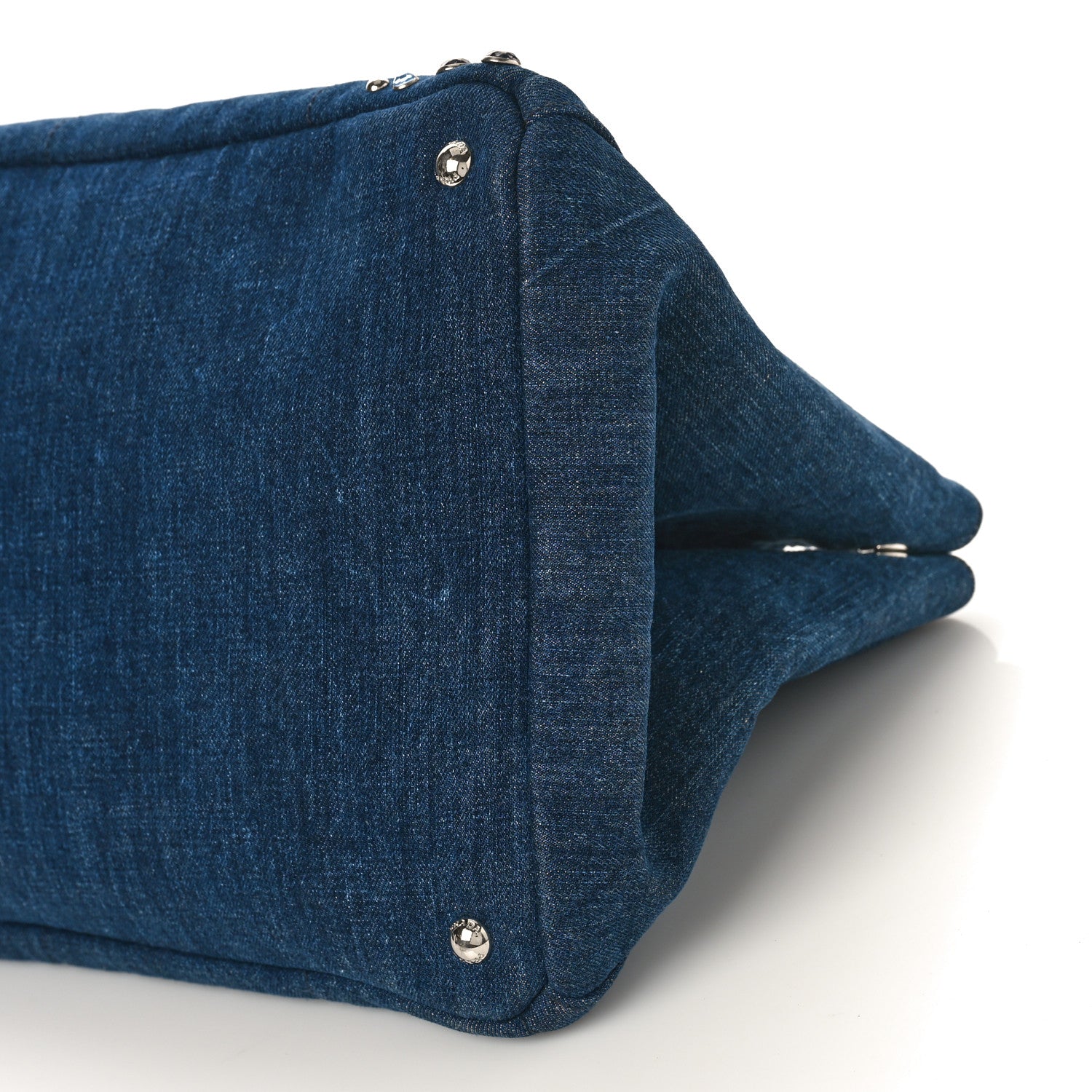 Prada Canapa Denim Crystal Studded Tote Avio 8 of 8