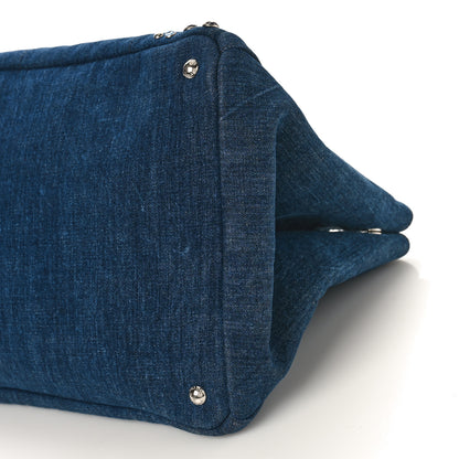 Prada Canapa Denim Crystal Studded Tote Avio 8 of 8