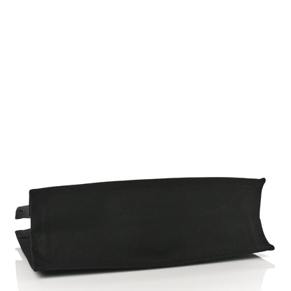 Saint Laurent Linen Calfskin Rive Gauche Tote Black 4 of 8