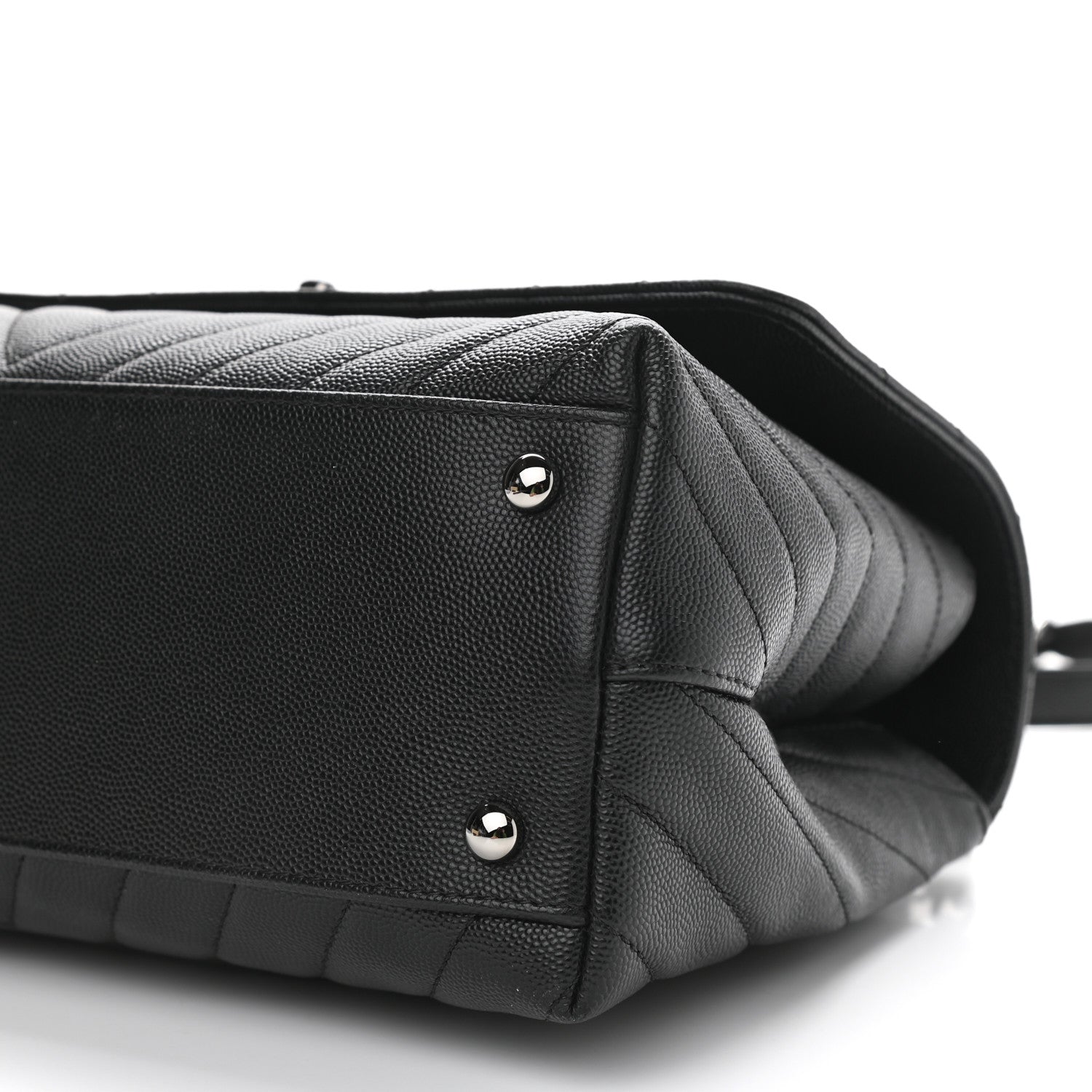 Chanel Caviar Chevron Quilted Small Coco Handle Flap Black 10 of 10