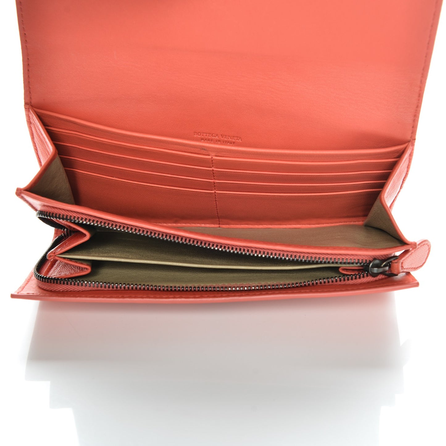 Nappa Intrecciato Continental Flap Wallet Magma