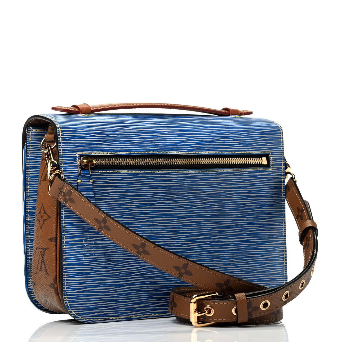Epi Reverse Monogram Pochette Metis Denim Light