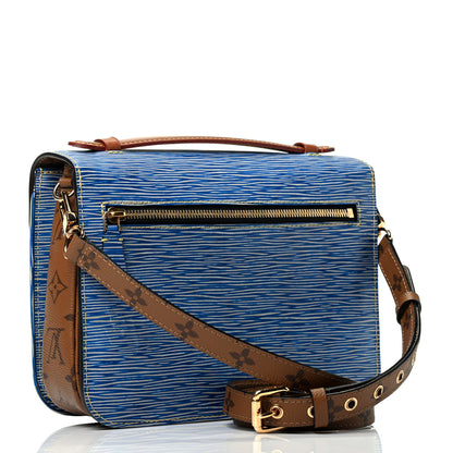 Louis Vuitton Epi Reverse Monogram Pochette Metis Denim Light 2 of 4