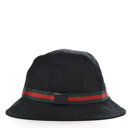 Gucci Monogram Web Bucket Hat XL Black 4 of 6