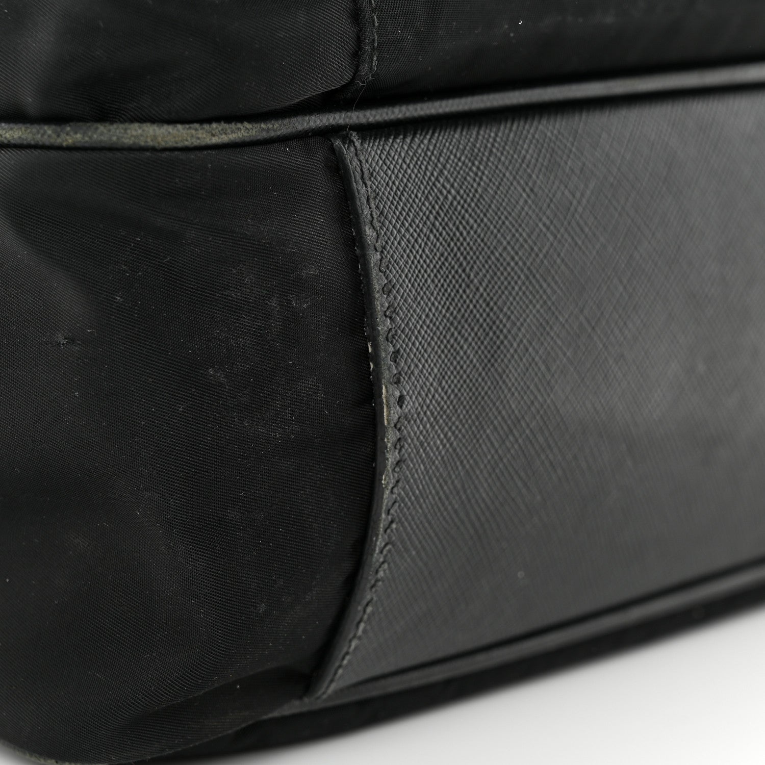 Prada Tessuto Nylon Saffiano Front Pocket Zip Messenger Black 14 of 19