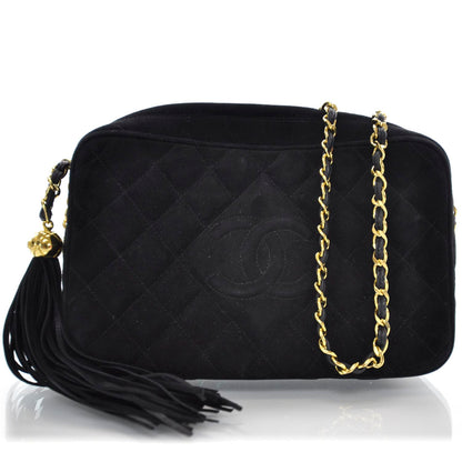 Chanel Suede Tassel Camera Case Black 1 of 11