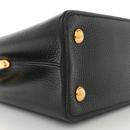 Louis Vuitton Taurillon Capucines PM Black 8 of 11