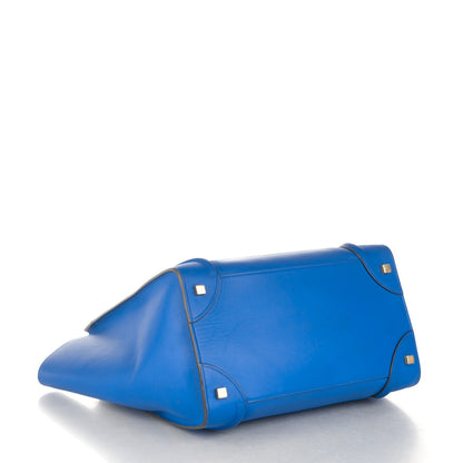 Celine Smooth Calfskin Mini Luggage Bright Blue 4 of 9