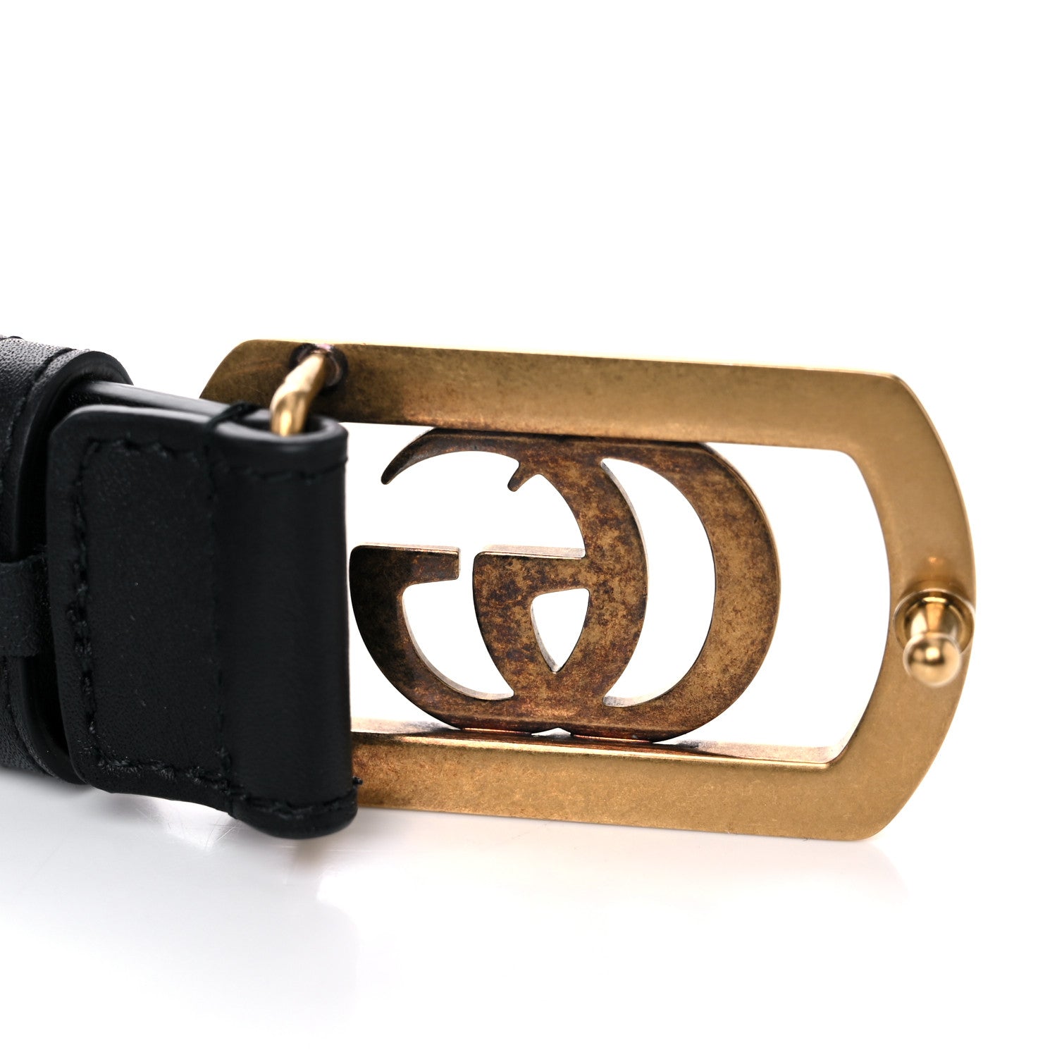 Gucci Calfskin Framed Double G Belt 100 40 Black 7 of 7