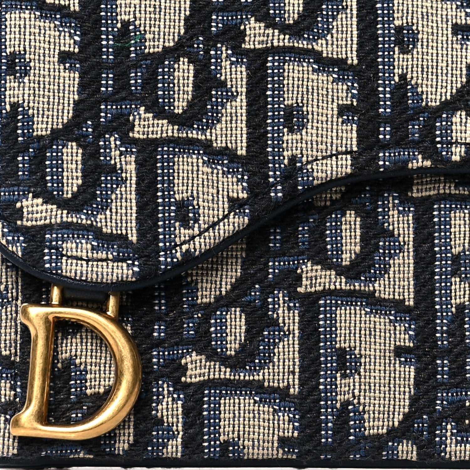 Christian Dior Oblique Saddle Card Holder Blue 8 of 8