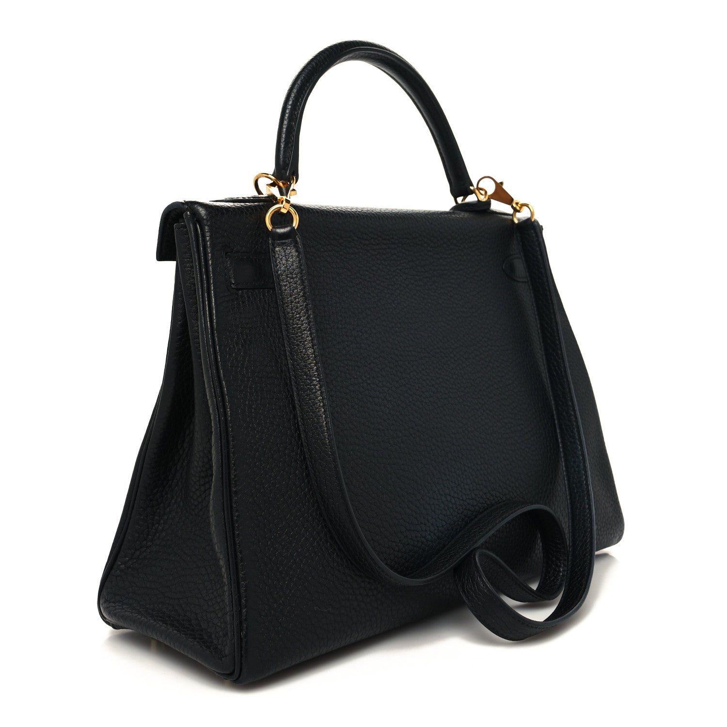 Hermes Taurillon Clemence Kelly Retourne 32 Black 3 of 10