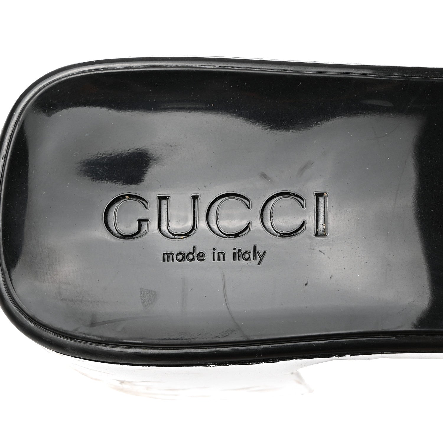 Gucci Rubber Gucci Logo Womens Platform 20/60mm Slide Sandals 37 Black 6 of 8