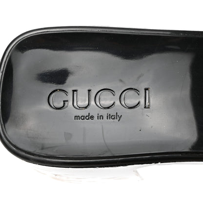 Gucci Rubber Gucci Logo Womens Platform 20/60mm Slide Sandals 37 Black 6 of 8
