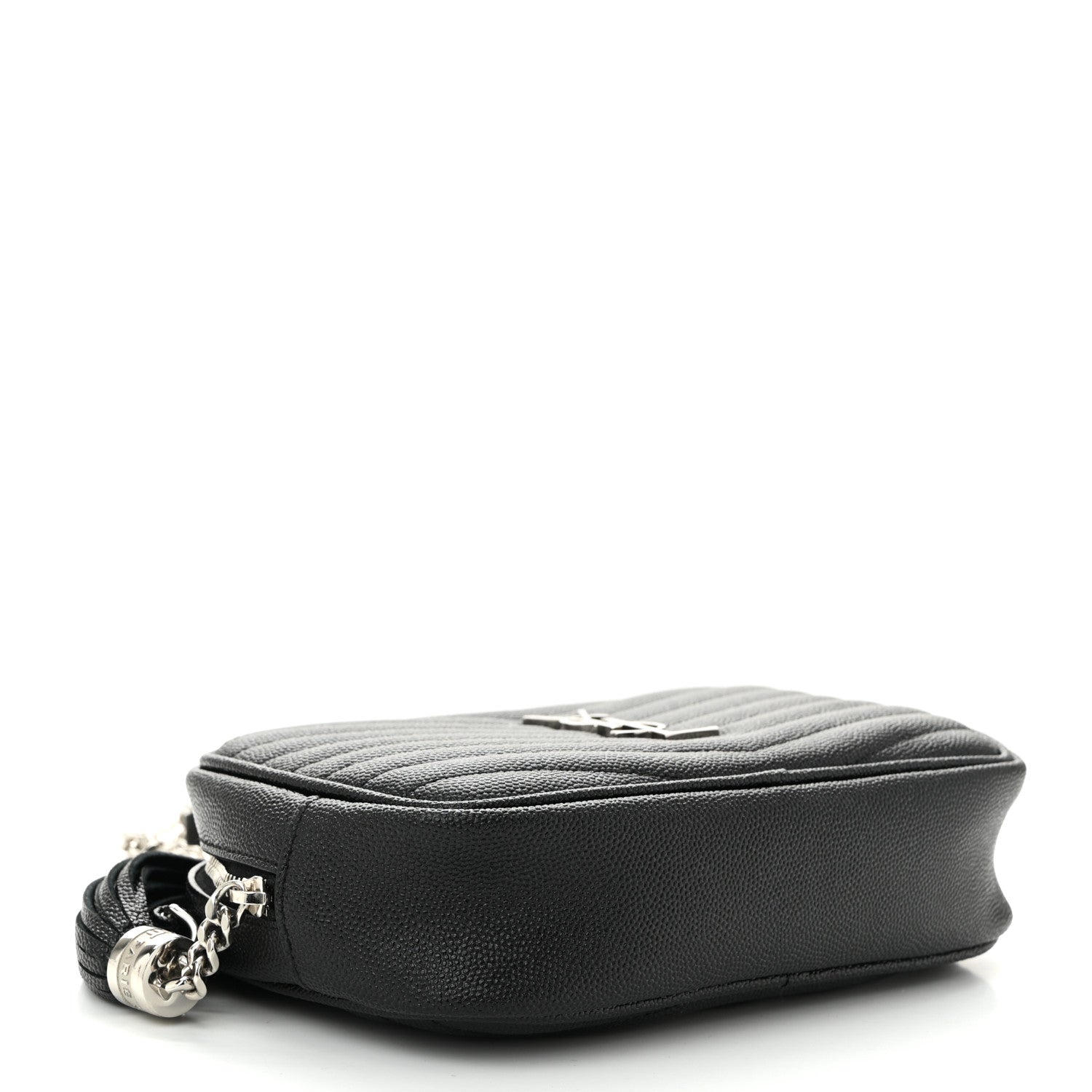 Saint Laurent Grain De Poudre Matelasse Monogram Mini Lou Camera Bag Black 4 of 10