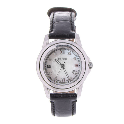 Fendi Stainless Steel Alligator Diamond Mother of Pearl 30mm Orologi Quartz Watch 1 of 11