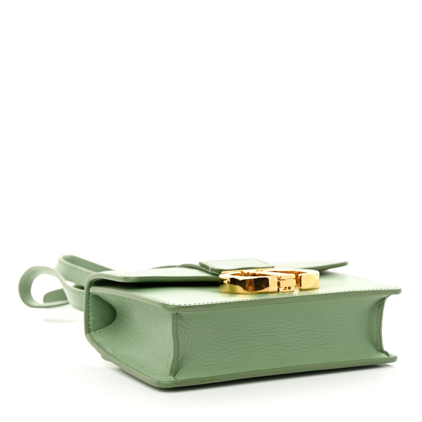 Smooth Calfskin Micro 30 Montaigne Flap Bag Mint Green