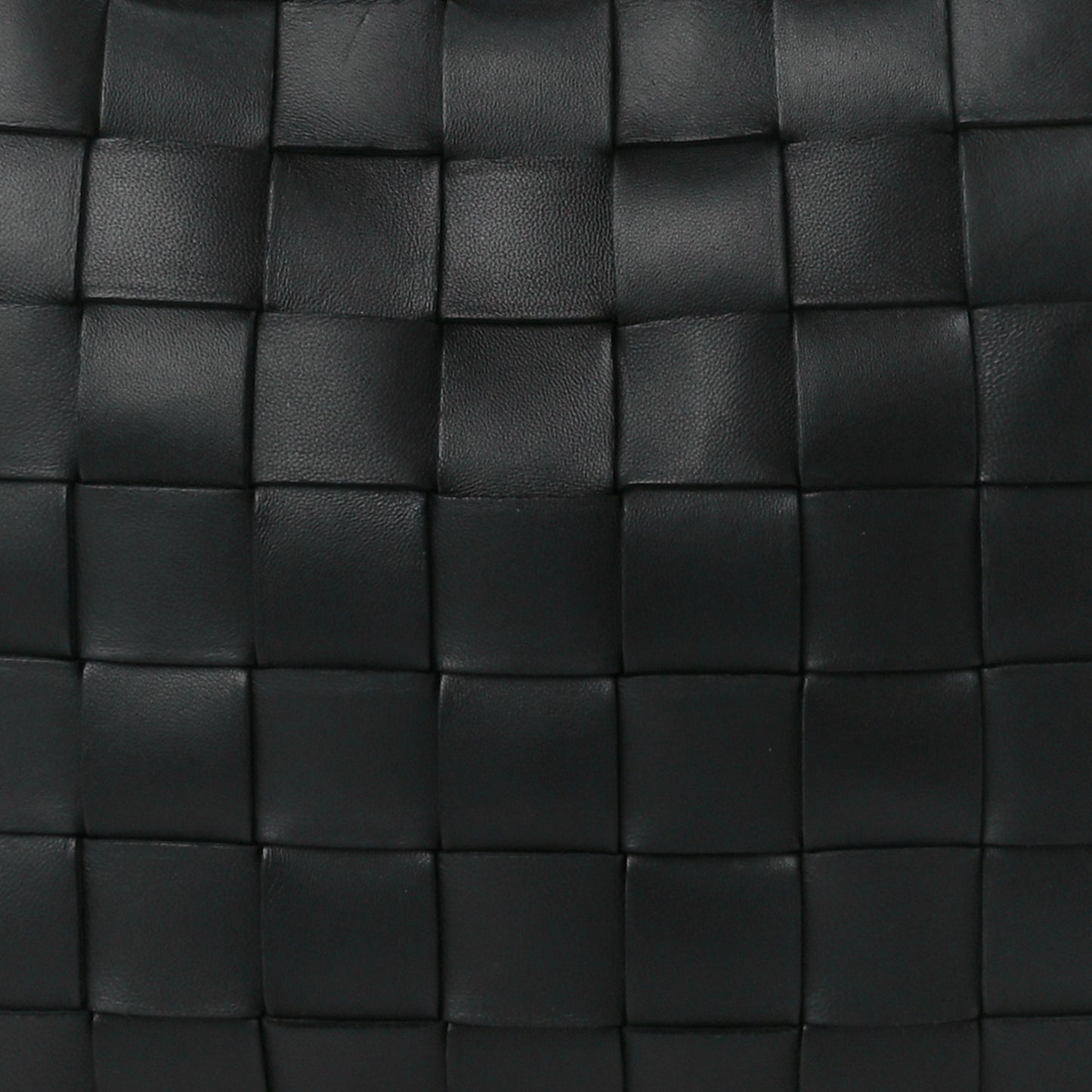 Lambskin Maxi Intrecciato Bowling Cassette Shoulder Bag Black