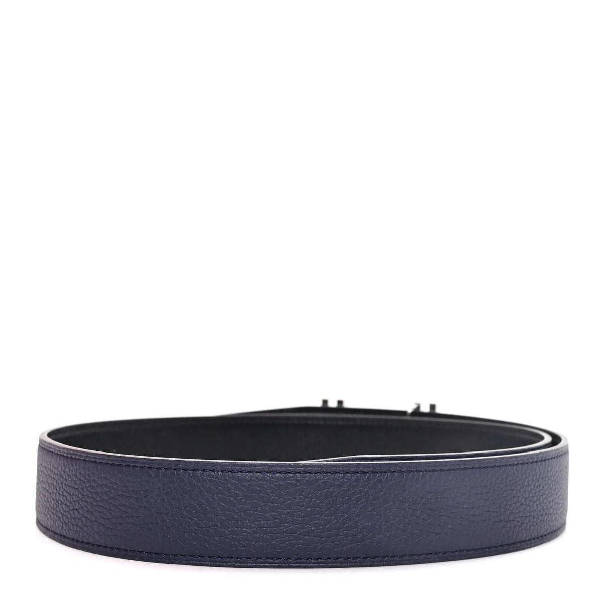 Hermes Box Togo 32mm Au Carre H Belt 80 32 Black Bleu Nuit 2 of 5