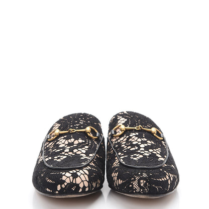Gucci Leather Lace Horsebit Princetown Slippers 37.5 Black 2 of 12