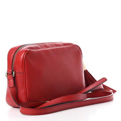 Gucci Pebbled Calfskin Small Soho Disco Bag Tabasco Red 3 of 11