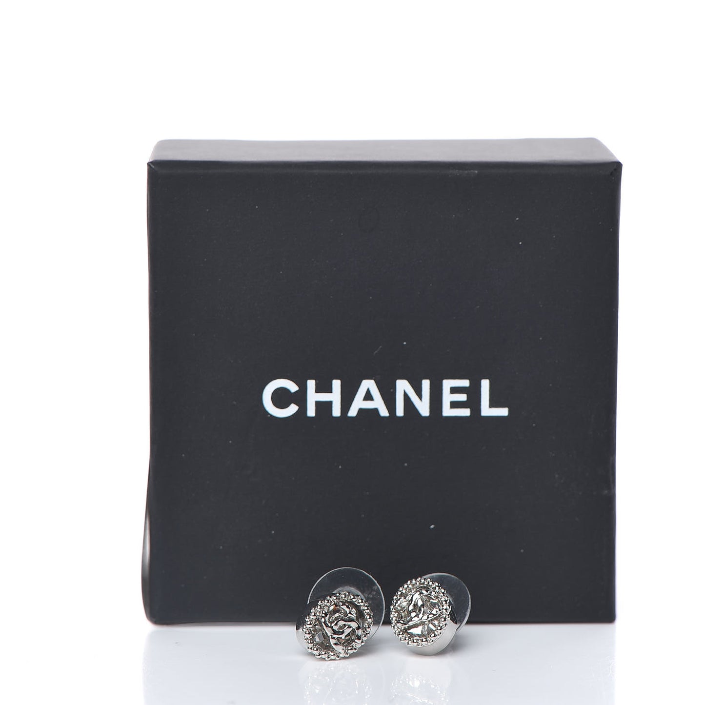 Crystal CC Earrings Silver