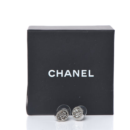 Chanel Crystal CC Earrings Silver 5 of 5