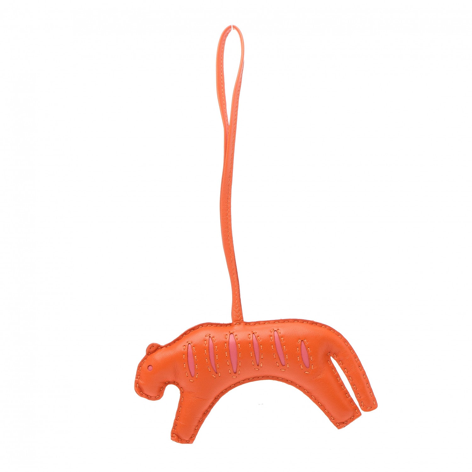 Hermes Milo Lambskin Rooroo Bag Charm Feu Rose Azalee 1 of 7