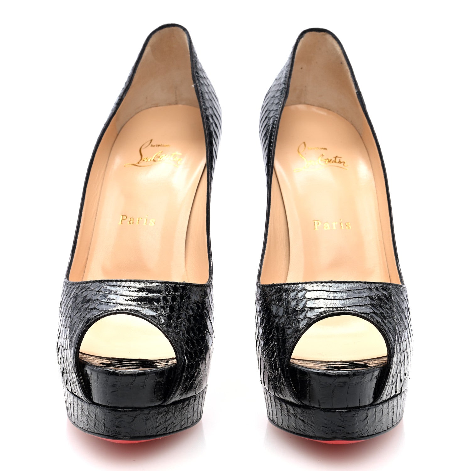 Christian Louboutin Watersnake Altadama 140 Pumps 39.5 Black 4 of 7
