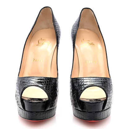 Christian Louboutin Watersnake Altadama 140 Pumps 39.5 Black 4 of 7