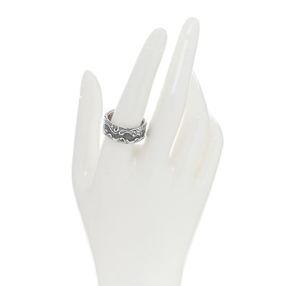 David Yurman Sterling Silver Waves Band Ring 60 9 2 of 4