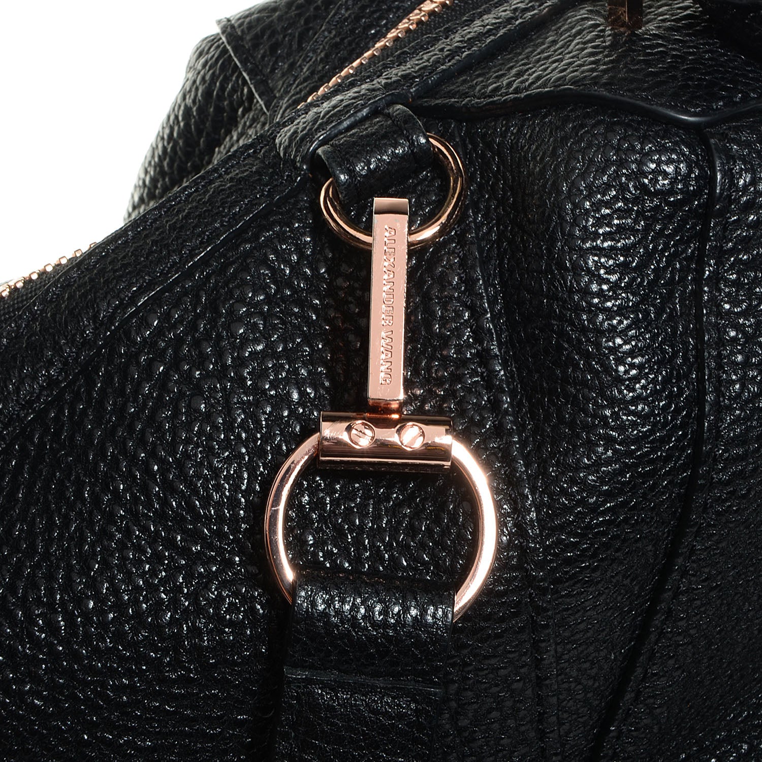 Alexander Wang Pebbled Leather Large Emile Black with Rose Gold Hardware 9 of 9