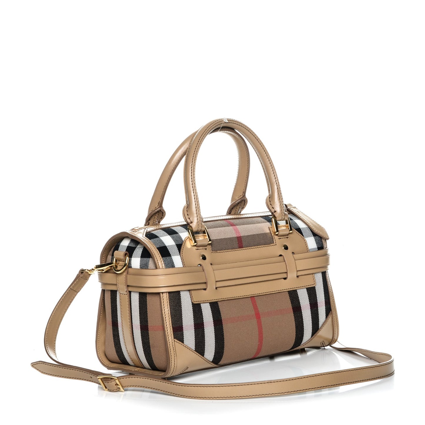 House Check Bridle Calfskin Medium Alchester Bowling Bag Trench