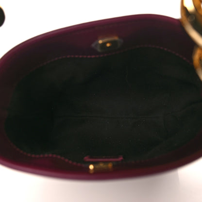 Tom Ford Calfskin Crocodile Embossed Mini Chain Bucket Bag Cranberry 5 of 8
