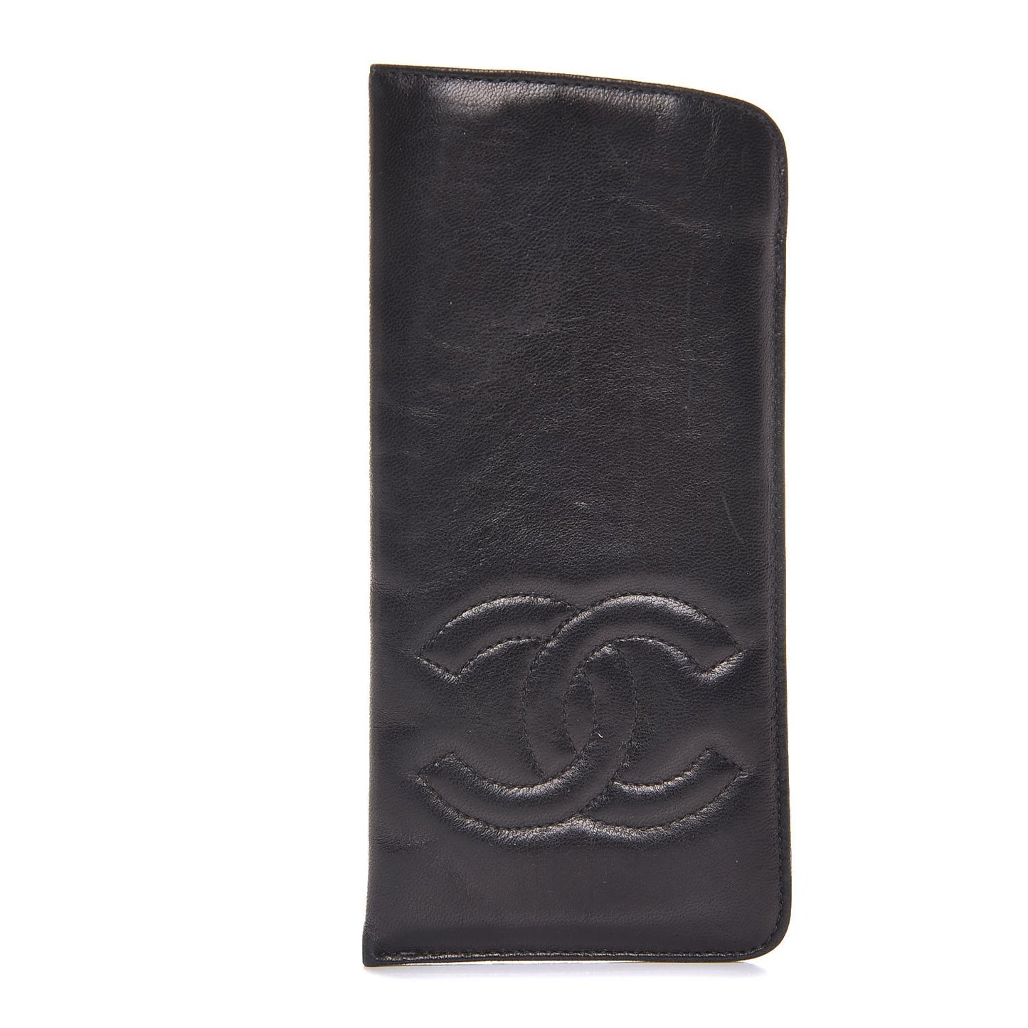 Lambskin CC Sunglasses Case Black